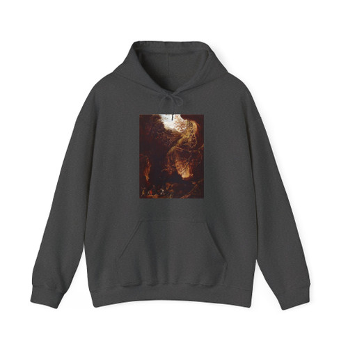 ROBERT, Hubert - Figures by a Waterfall in a Wooded Landscape (Artwork) Hoodie