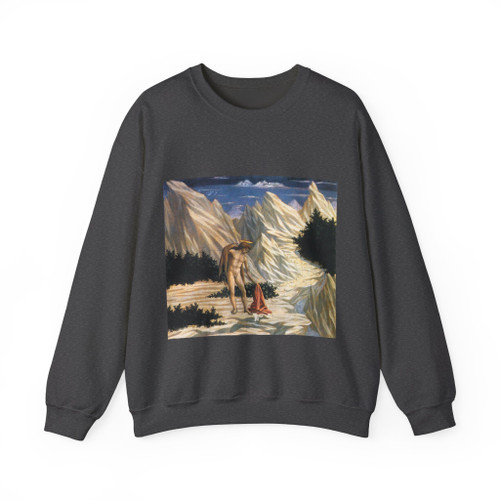 DOMENICO Veneziano - St John in the Wilderness (predella 2) (Artwork) Crewneck Sweatshirt