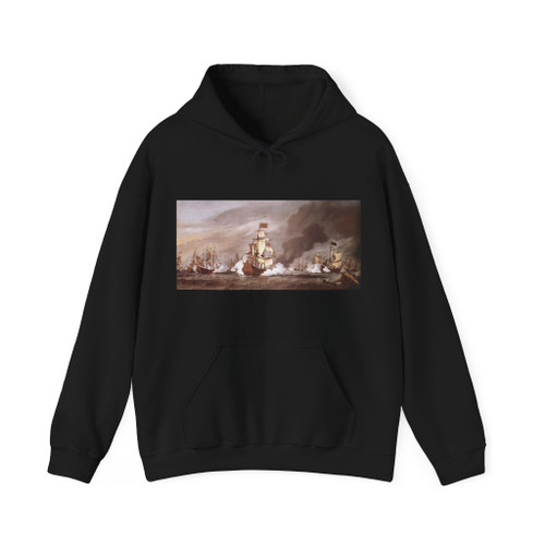 VELDE, Willem van de, the Younger - The Battle at Texel (Artwork) Hoodie