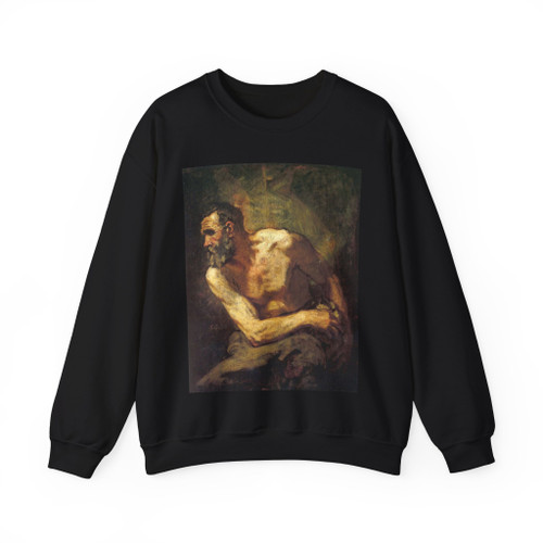 COUTURE, Thomas - The Miser (study for Timon of Athens) (Artwork) Crewneck Sweatshirt