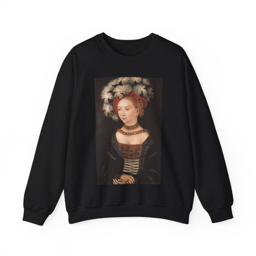 CRANACH, Lucas the Elder - Portrait of a Young Woman (Artwork) Crewneck Sweatshirt
