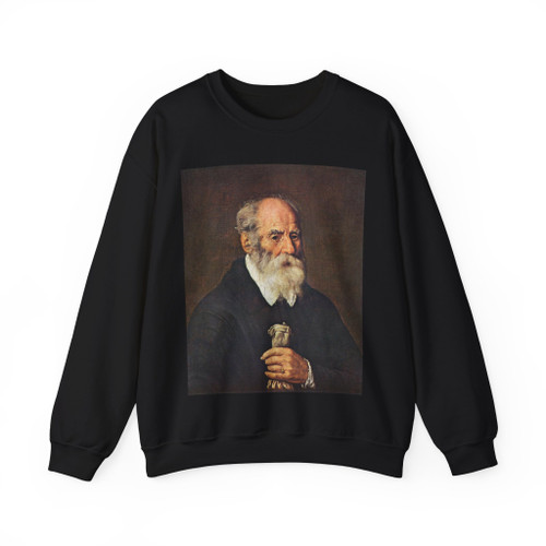BASSETTI, Marcantonio - Portrait of an Old Man with Gloves (Artwork) Crewneck Sweatshirt