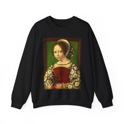 GOSSAERT, Jan (called Mabuse) - Young Girl with Astronomic Instrument (Artwork) Crewneck Sweatshirt