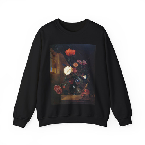 HEEM, Jan Davidsz. de - Bouquet in a Glass Vase (Artwork) Crewneck Sweatshirt