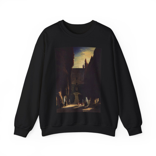 BLECHEN, Karl - Tivoli Gardens at the Villa d'Este (Artwork) Crewneck Sweatshirt