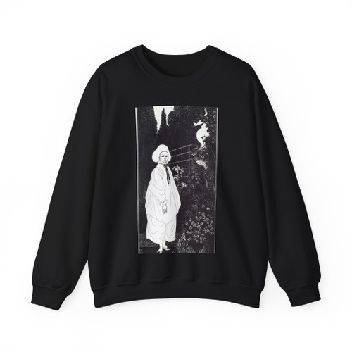 BEARDSLEY, Aubrey - Frontispiece to The Pierrot of the Minute (Artwork) Crewneck Sweatshirt
