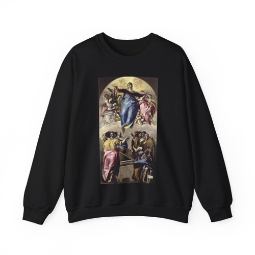 GRECO, El 1577-79SantoDomingo- The Assumption of the Virgin (Artwork) Crewneck Sweatshirt