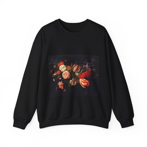 HEEM, Jan Davidsz. de - Festoon with Flowers and Fruit (Artwork) Crewneck Sweatshirt