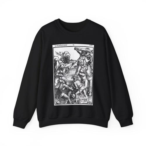 BALDUNG GRIEN, Hans - graphics - The Erection of the Cross (Artwork) Crewneck Sweatshirt