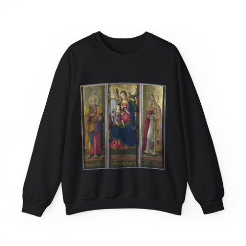 BENVENUTO di Giovanni - The Virgin and Child with Saints (Artwork) Crewneck Sweatshirt