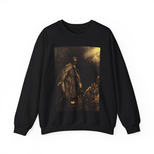 GRECO, El -1601-1605- The Stigmatization of St Francis (Artwork) Crewneck Sweatshirt