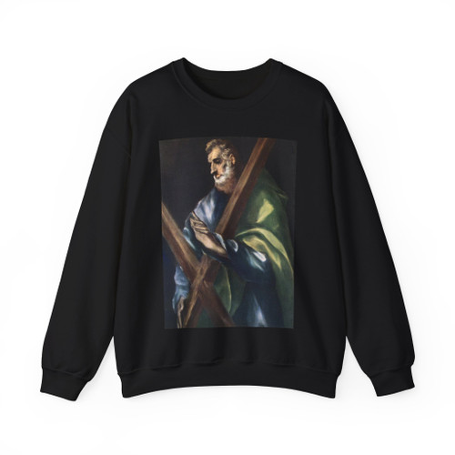 GRECO, El -1610-14 Christ & Apostles- Apostle St Andrew (Artwork) Crewneck Sweatshirt