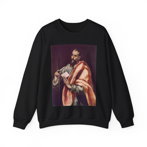 GRECO, El -1610-14 Christ & Apostles- Apostle St Paul (Artwork) Crewneck Sweatshirt