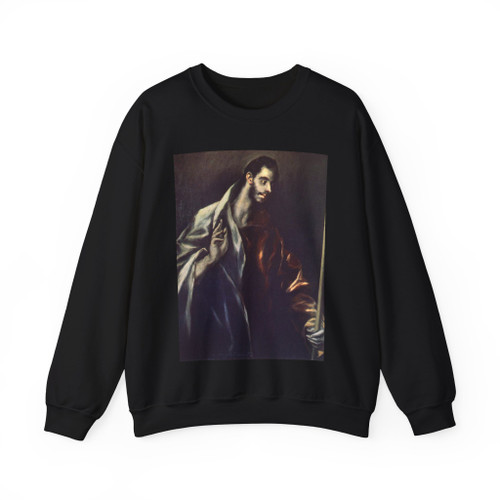 GRECO, El -1610-14 Christ & Apostles- Apostle St Thomas (Artwork) Crewneck Sweatshirt