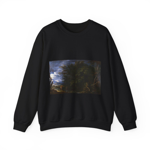 ROSA, Salvator - Landscape with Mercury and the Dishonest Woodman (Artwork) Crewneck Sweatshirt