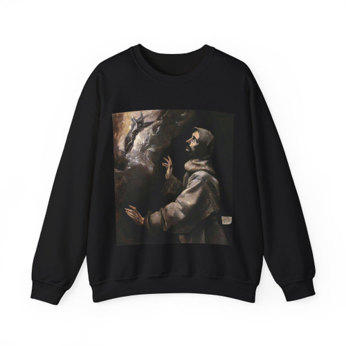 GRECO, El -1586-90- St Francis Receiving the Stigmata (Artwork) Crewneck Sweatshirt