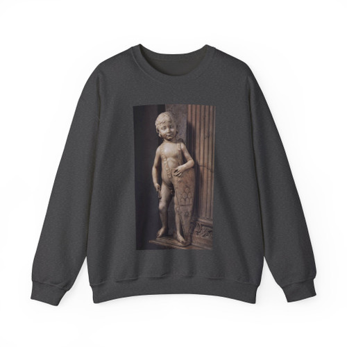 DESIDERIO da Settignano - Tomb of Carlo Marsuppini (detail) (Artwork) Crewneck Sweatshirt
