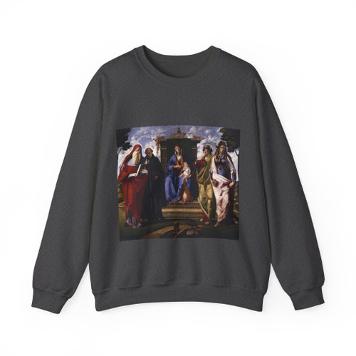 DIANA, Benedetto - Virgin and Child Enthroned with Saints (Artwork) Crewneck Sweatshirt