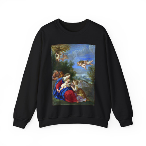 ALBANI, Francesco - Rest on the Flight into Egypt (Artwork) Crewneck Sweatshirt