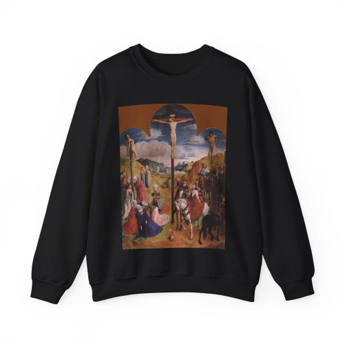 GOES, Hugo van der - Calvary Triptych (central panel) (Artwork) Crewneck Sweatshirt