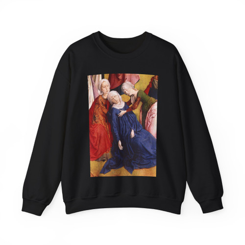 GOES, Hugo van der - Calvary Triptych (detail)2 (Artwork) Crewneck Sweatshirt