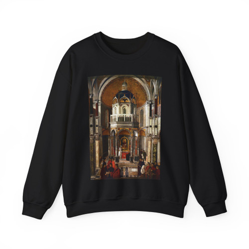 BELLINI, Gentile - The Healing of Pietro dei Ludovici (Artwork) Crewneck Sweatshirt