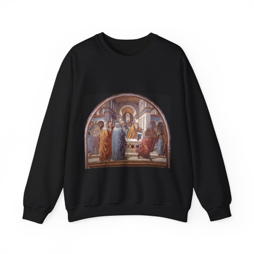 GOZZOLLI, Benozzo - Expulsion of Joachim from the Temple (Artwork) Crewneck Sweatshirt