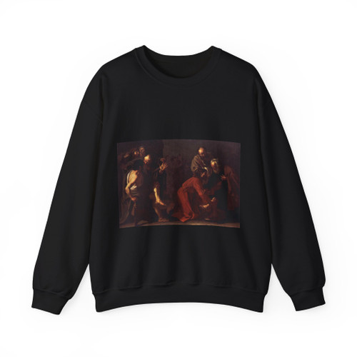 BABUREN, Dirck van - Christ Washing the Apostles Feet (Artwork) Crewneck Sweatshirt