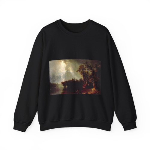 BIERSTADT, Albert - Passing Storm over the Sierra Nevada (Artwork) Crewneck Sweatshirt