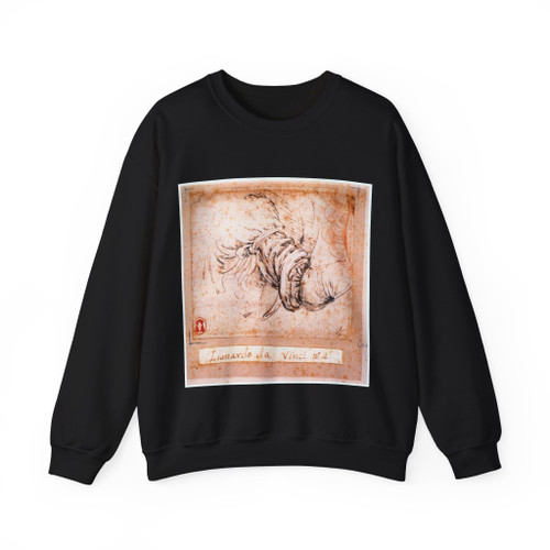 LEONARDO da Vinci - Sleeve study for the Annunciation (Artwork) Crewneck Sweatshirt