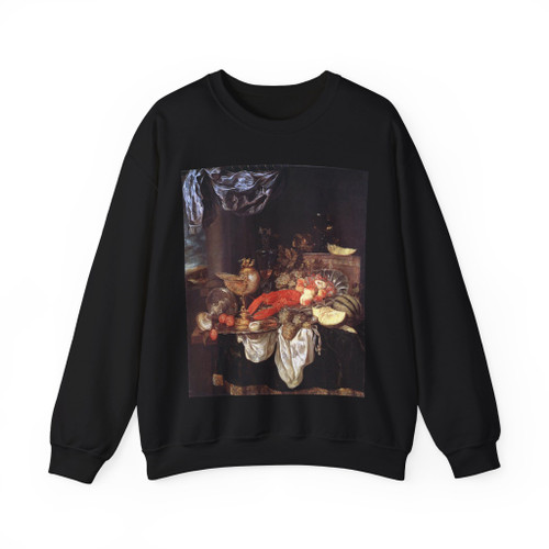 BEYEREN, Abraham van - Large Still-life with Lobster (Artwork) Crewneck Sweatshirt