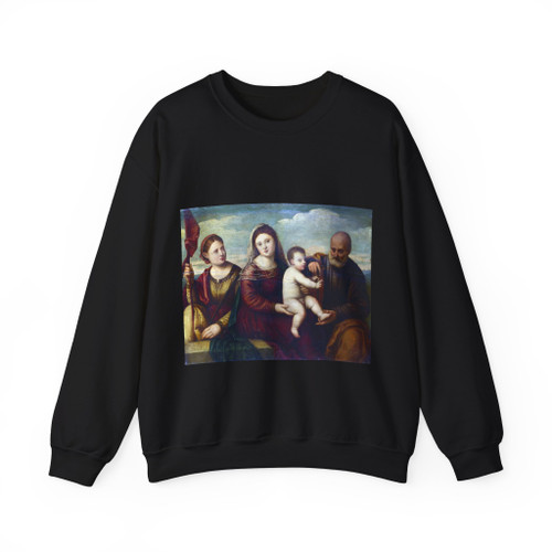LICINIO, Bernardino - The Madonna and Child with Saints (Artwork) Crewneck Sweatshirt
