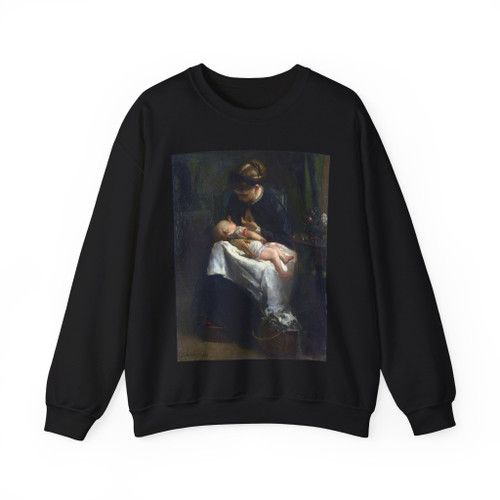 MARIS, Jacob - A Young Woman nursing a Baby (Artwork) Crewneck Sweatshirt