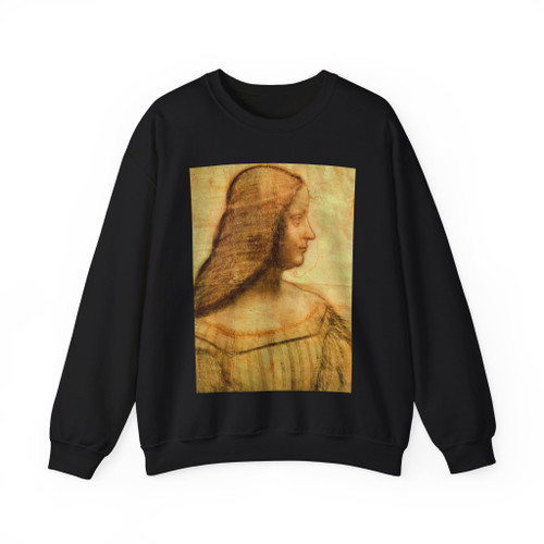 LEONARDO da Vinci - Portrait of Isabella d'Este (Artwork) Crewneck Sweatshirt