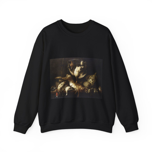 UTRECHT, Adriaen van - Still-Life with Hare and Birds on a Ring (Artwork) Crewneck Sweatshirt