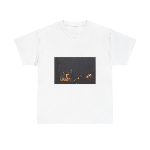 BRAMER, Leonaert - Paintings - Peasants by a Fire (Artwork) T-Shirt