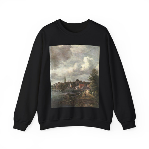 RUISDAEL, Jacob Isaackszon van - View of Amsterdam (Artwork) Crewneck Sweatshirt