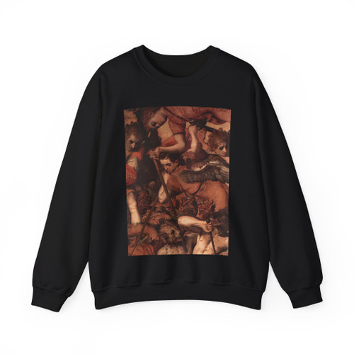 FLORIS, Frans - The Fall of the Rebellious Angels (detail) (Artwork) Crewneck Sweatshirt