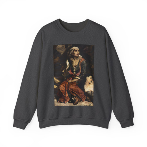 DELACROIX, EUGENE - The Massacre at Chios d1 (Artwork) Crewneck Sweatshirt