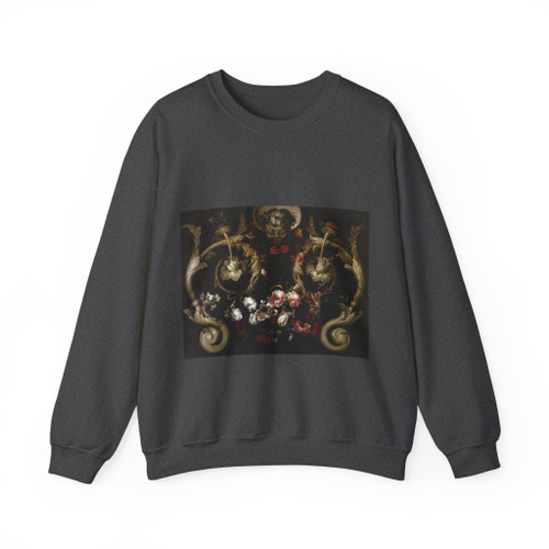 CORTE, Gabriel de la - Grotesques with Flowers (Artwork) Crewneck Sweatshirt