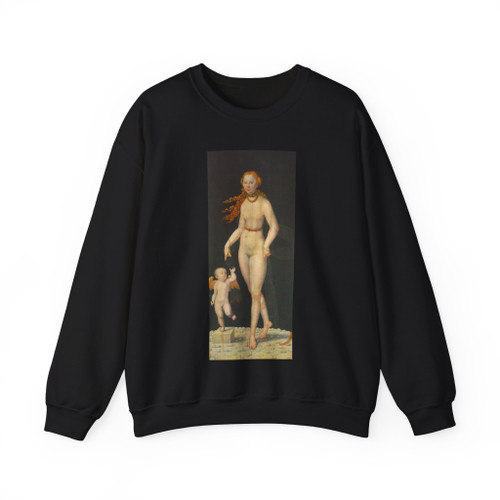 CRANACH, Lucas the Younger - Venus and Amor (Artwork) Crewneck Sweatshirt