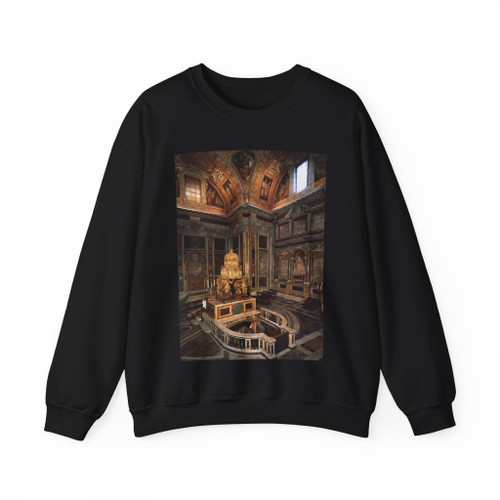 FONTANA, Domenico - View of the Sistine Chapel (Artwork) Crewneck Sweatshirt