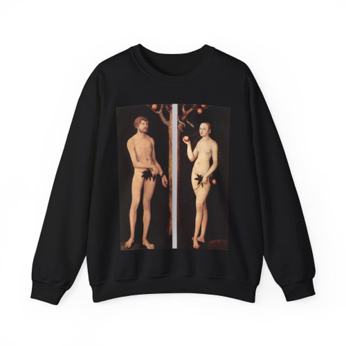 CRANACH, Lucas the Elder - Adam and Eve2 (Artwork) Crewneck Sweatshirt