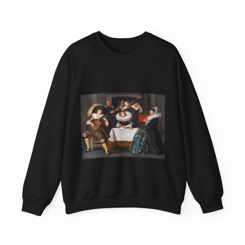 HALS, Dirck - A Merry Company Making Music (Artwork) Crewneck Sweatshirt