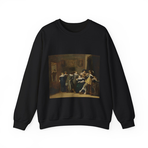 HALS, Dirck - An Elegant Company Playing Music (Artwork) Crewneck Sweatshirt