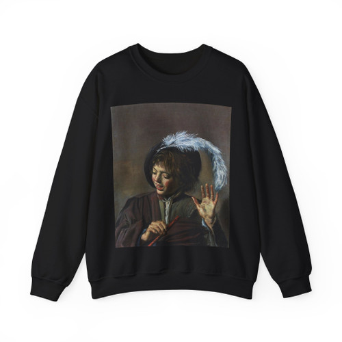 HALS, Frans - Singing Boy with a Flute (Artwork) Crewneck Sweatshirt