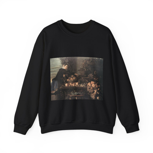 HEUSSEN, Claes van - Fruit and Vegetable Seller (Artwork) Crewneck Sweatshirt
