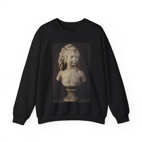 HOUDON, Jean-Antoine - Bust of a Child (Artwork) Crewneck Sweatshirt