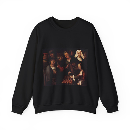 LEYDEN, Lucas van - The Game of Chess (Artwork) Crewneck Sweatshirt