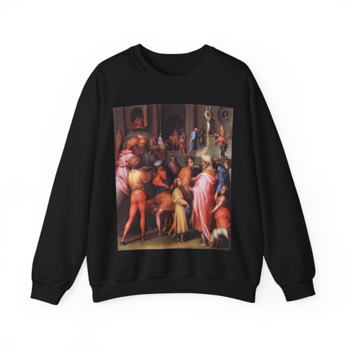 PONTORMO, Jacopo - Joseph Being Sold to Potiphar (Artwork) Crewneck Sweatshirt